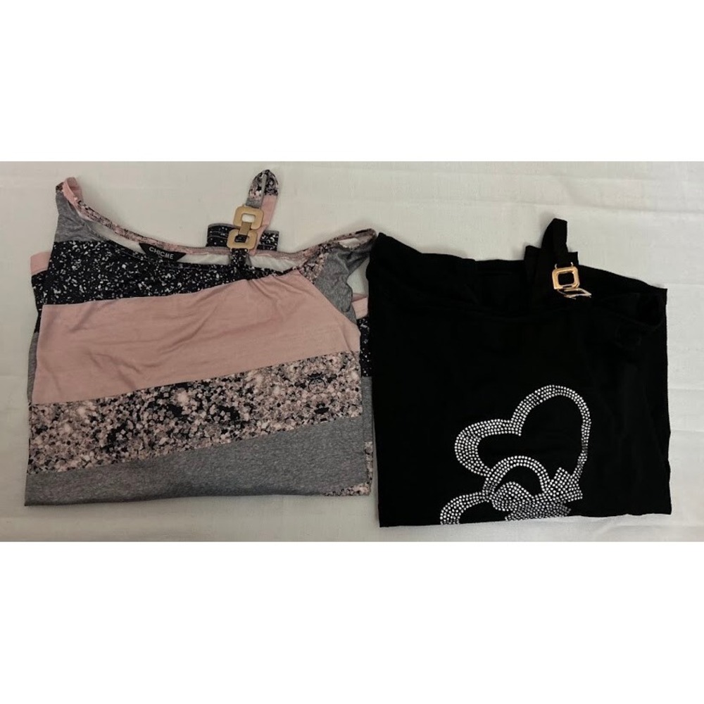 Lot Of 2- CHICME Top Women's 2XL Cold Shoulder